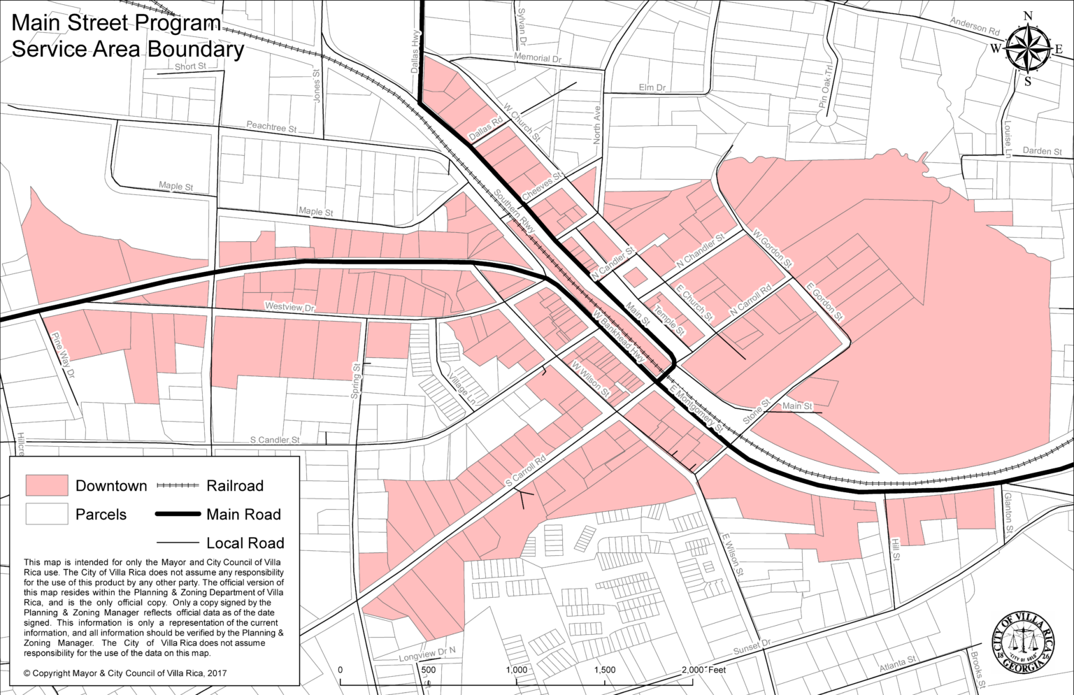 Example Main Street District Map – Villa Rica - Georgia Mainstreet